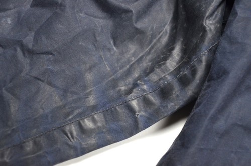 Women's Barbour Acorn Wax Jacket Navy Blue Lightweight England Size 18 - Picture 13 of 19