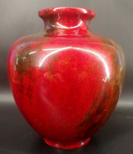 Royal Doulton Flambe Bulbous Vase #1633 Signed Charles Noke & Fred Moore mAAS - Picture 5 of 8