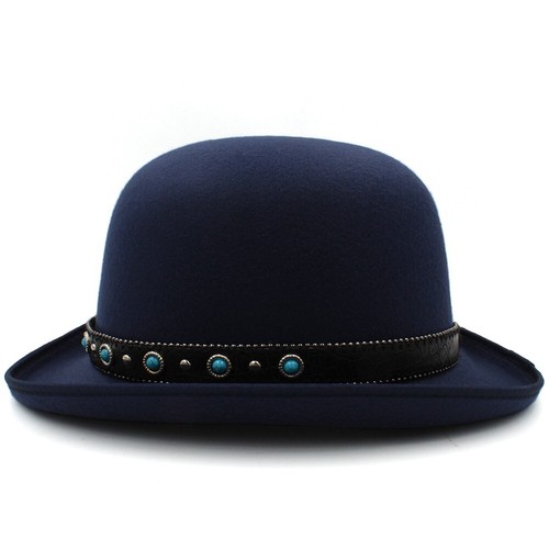 Klassische Bowler Hüte Retro Fedora Sonnenhut Jazz Derby Kappen für Herren Damen 7 1/8-7 3/8 - Bild 27 von 29