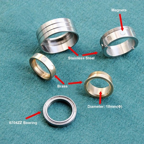 EDC Anello Meccanico Fidget Slider Clicker Tattile Giocattolo per Sollievo Stress Ansia - Foto 3 di 4