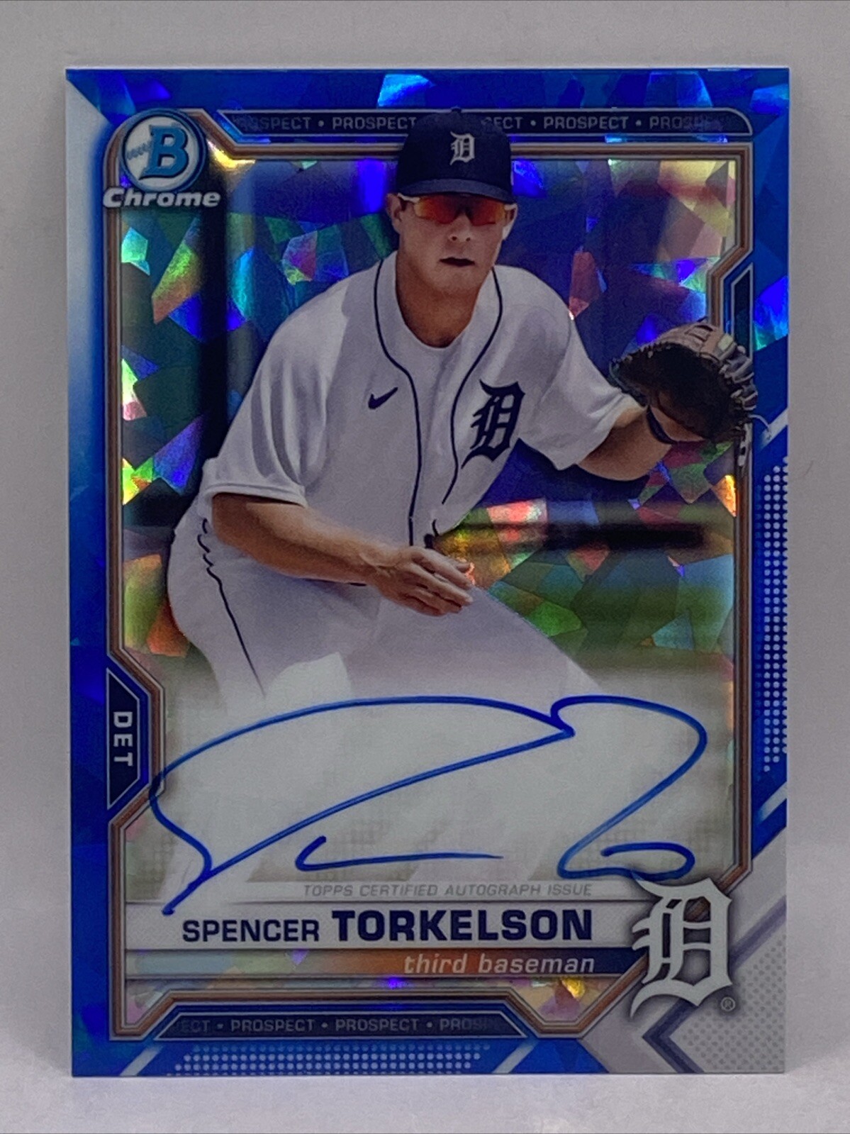 Spencer Torkelson 2021 Bowman Chrome Sapphire RC Rookie Auto Autograph TIGERS SP