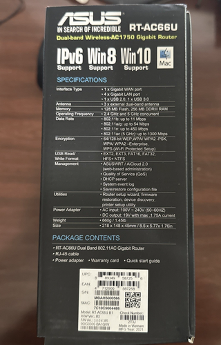 ASUS RT-AC66U B1 AC1750 Dwuzakresowy router WiFi z pudełkiem Reset fabryczny działa świetnie - Zdjęcie 4 z 9