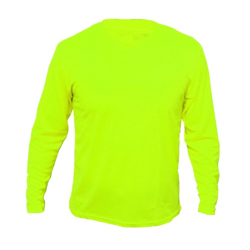 Hi Vis Safety T Shirts High Visibility Fast Drying Work Sports Wear Long Sleeve - Picture 4 of 9
