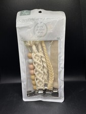 Pacifier Clips for Boys and Baby Girl, Binky Clips Teether Hand-Made Braided