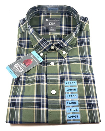 Member's Mark langärmliges kariertes Herrenhemd aus gewebter Popeline - Bild 8 von 9