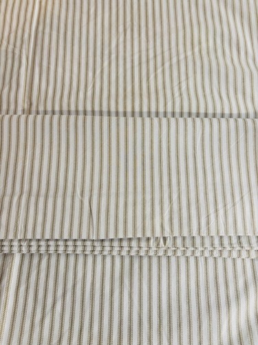Pottery Barn Kids Green Stripe Twin Duvet Cover Gray Ticking Farmhouse - Picture 3 of 10