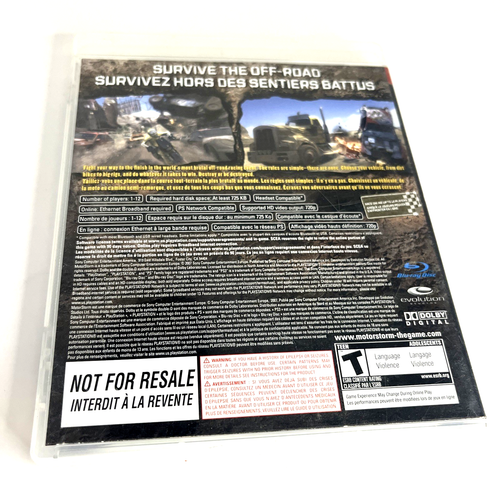 Motor Storm PS3 CIB Not For Resale PlayStation 3 - Complete With Manual - Picture 2 of 6