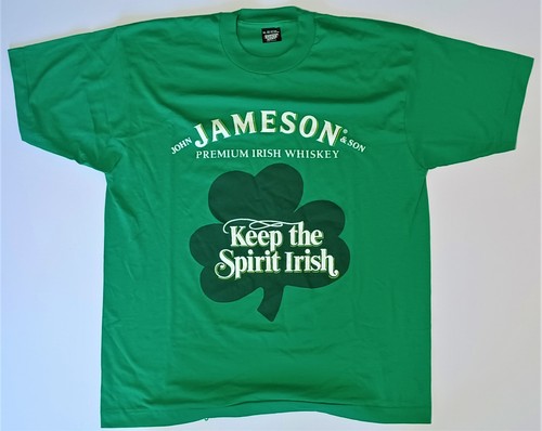 Vintage 90s Jameson Irish Whiskey Single Stitch XL Cotton Shirt NOS - Bild 1 von 4