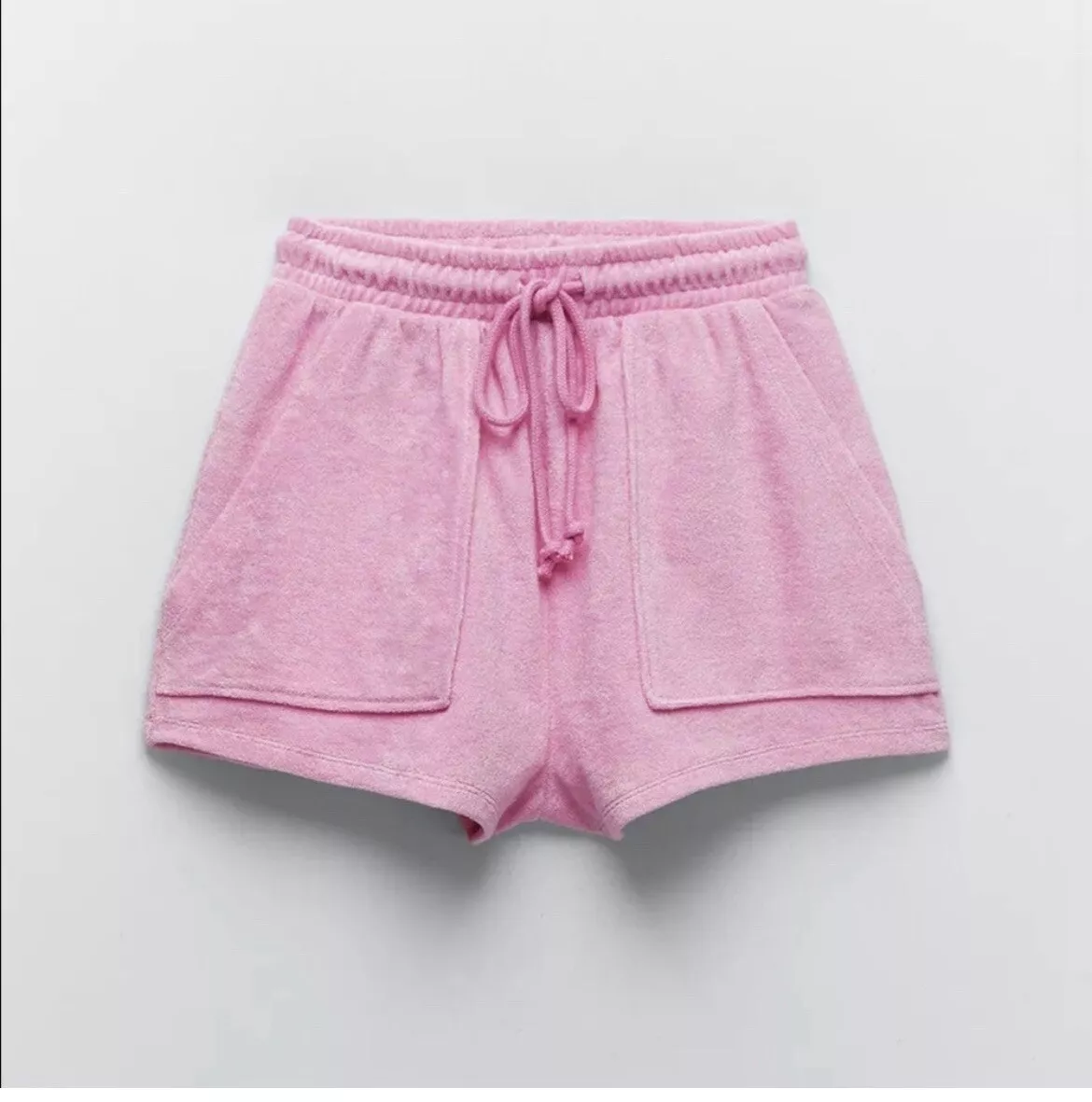 Pink terry cloth shorts 2025
