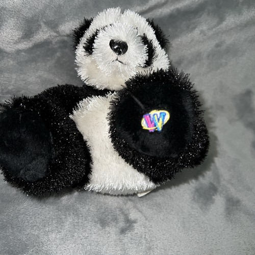 Ganz Webkinz Panda Bear Plush Black White Sitting Stuffed Animal No Code - Picture 3 of 7