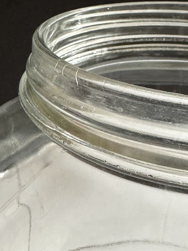 Vtg Gallon Glass Barrel Jar Clear Glass Hoosier Pickle Jar Storage Canister - Picture 22 of 24