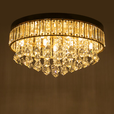 Flush Mount Ceiling Light, Crystal Chandelier Ceiling Light Fixture Flush Mount