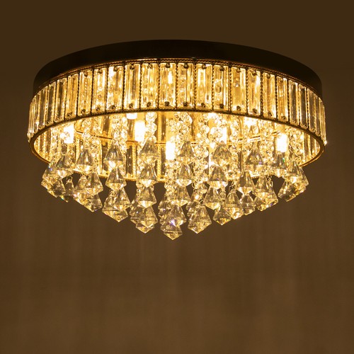 Flush Mount Ceiling Light Ceiling Light Fixture Flush Mount Crystal Chandelier - Picture 17 of 22