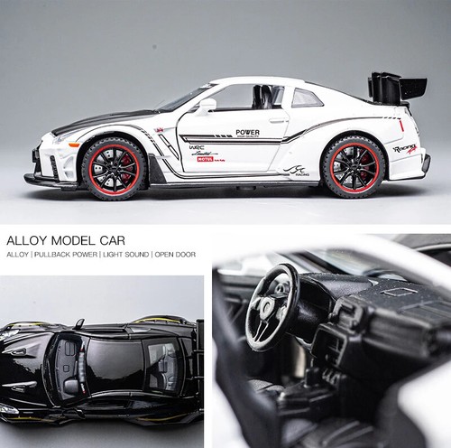 1:32 Nissan GTR R35 Supercoche Aleación Coche Colección Modelo Coche Luz Sonora Juguetes - Imagen 15 de 22