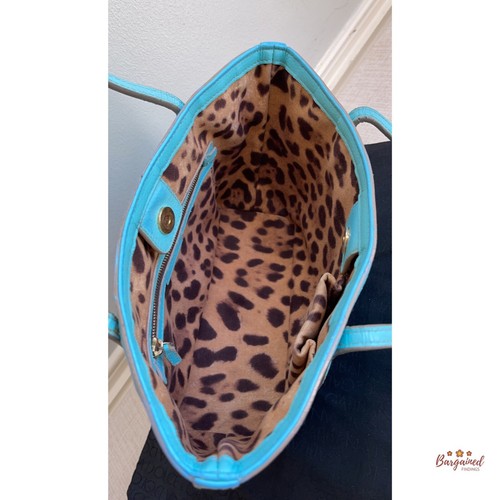 Auténtico Bolso de Mano Pequeño Dolce & Gabbana Turquesa Cuero Guijarro Miss Escape  - Imagen 9 de 13