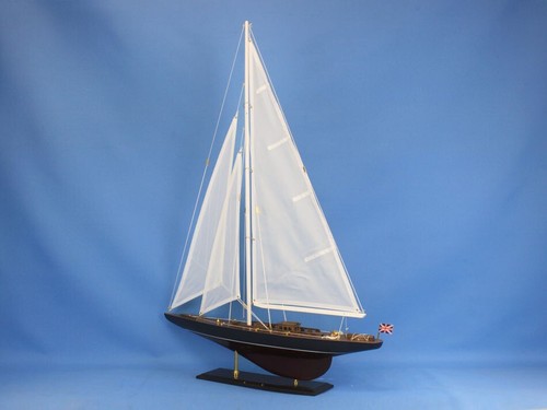 Decorazione barca a vela modello Endeavour in legno 35" - Foto 11 di 11
