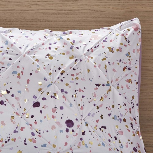 Intelligent Design Abby 4 Piece Comforter Set Microfiber Metallic Watercolor ... - Picture 2 of 9