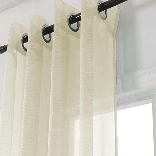 RT Designers Collection Lonnie 2 Pack Grommet Panel Each 38" x 84" Beige - 第 2/5 張圖片
