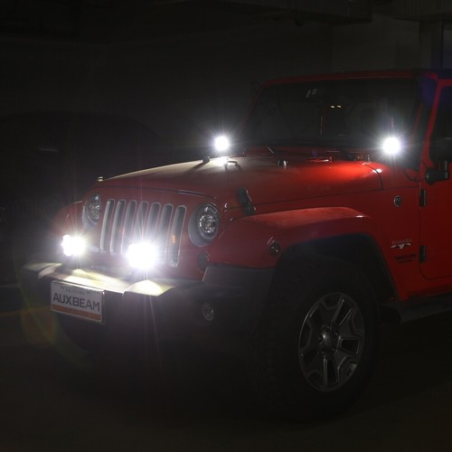 AUXBEAM 2x 3" LED Cápsula de Trabajo Luz de Conducción 2 Colores DRL Luz de Señal de Giro Universal - Imagen 5 de 12