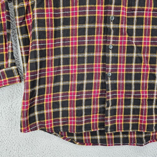 The J Peterman Company Flannel Shirt Mens Large Plaid Heavyweight Button Up - Picture 5 of 11