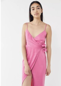 urban outfitters pink satin dress