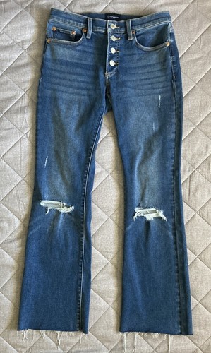 Lucky Brand Sweet Mid Rise Boot Jeans Women’s 6/28 (30x30) Blue Denim Raw Hem
