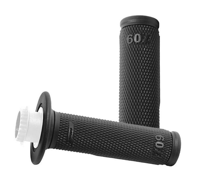 Revêtement poignée moto off road 709 noir simple densité en design diamond waffle de 115mm