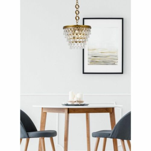Crystal Glass Pendant Chandelier Kitchen Island Dining Room Light Fixture 16" - Picture 3 of 8