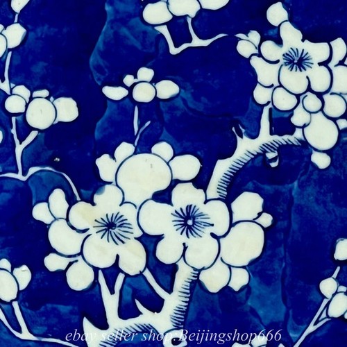 6.2" Rare Old Chinese Blue White Porcelain Dynasty Plum Flower Plate Tray - Picture 3 of 9