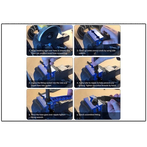 4Pcs Red Oil Fuel Line Hose End Fitting Adapters Kits 45°Degree AN4 Aluminum End - Picture 12 of 13
