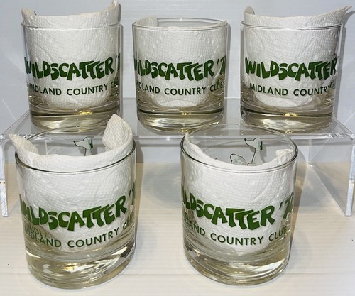 Occhiali da whisky vintage (5) Pinocchio Country Golf Mazza Rocks anni '70 ottime condizioni! Kitschy - Foto 2 di 6