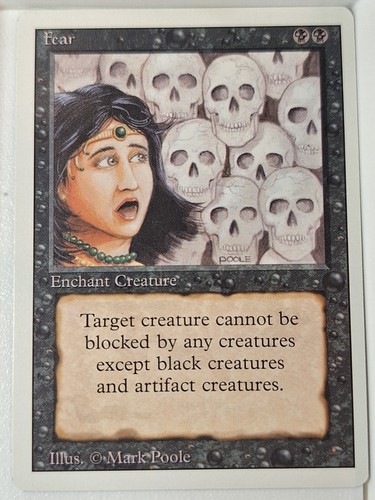 Fear - Revised Edition Core Set - Magic the Gathering MTG Nice! - Picture 1 of 3