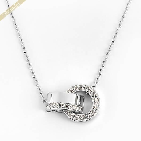 New Swarovski Hollow pendant Interlocking loop, White