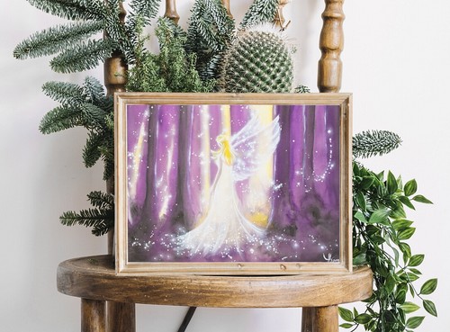 Spirtual Art Photo "Secret Light" Angel Energy, Altar, Bedroom Meditation Decor - Picture 2 of 3