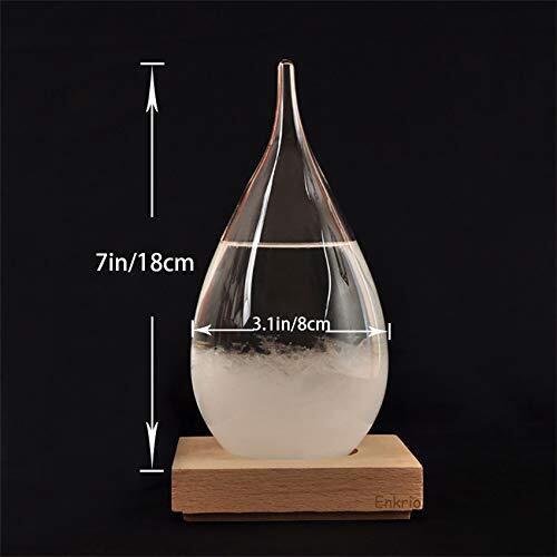 Storm Glass Weather Predictor, Barometer Bottle with Wood Base for Home Medium - Picture 5 of 8