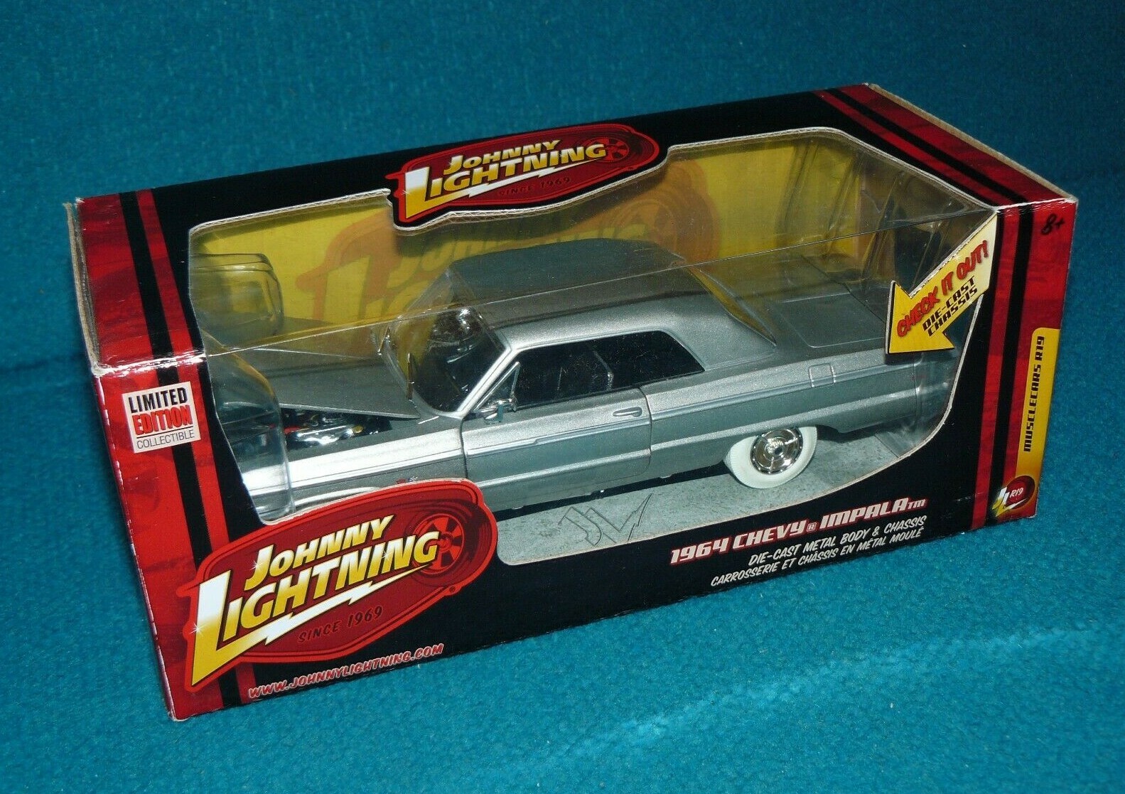 JOHNNY Weiß LIGHTNING (Silber) 1964 Chevy Impala @ 1 24 Hot Rod JOHNNY Weiß LIGHTNING (Silber) 1964 Chevy Impala @ 1 24 Hot Rod