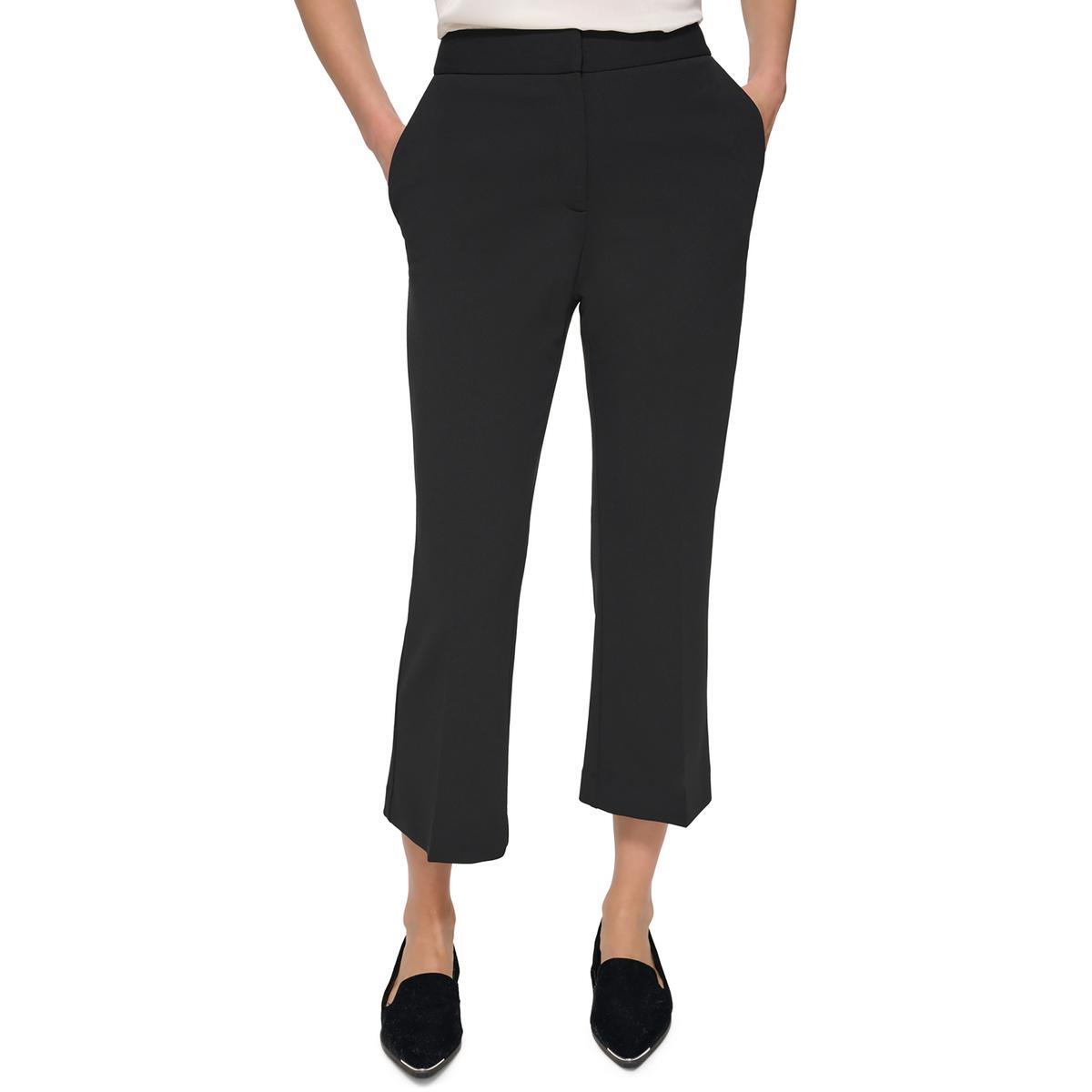 Укороченные брюки BHFO 9534 от DKNY для женщин с расклешенными штанинами и высокой посадкой для работы