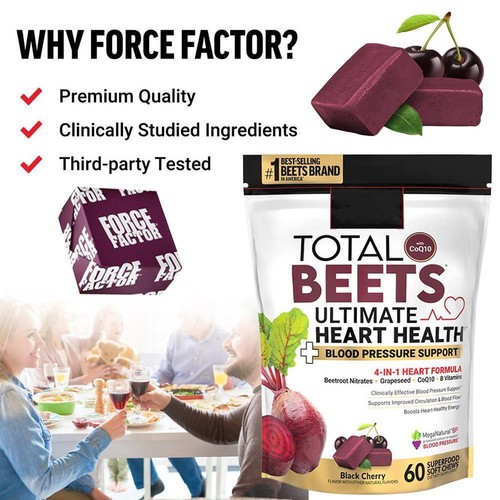 Total Beets Ultimate Heart Health Blood Pressure Support Chews 4IN1 60PC S D5D2 - Picture 4 of 12