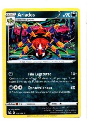 ARIADOS 113/196 Rare - ITA MINT - Pokemon Schwert & Schild VERLORENER URSPRUNG