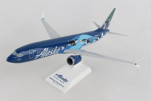 Skymarks SKR1110 Alaska Airlines 737-Max 9 Tischmodell 1:130 Modellflugzeug - Bild 6 von 15