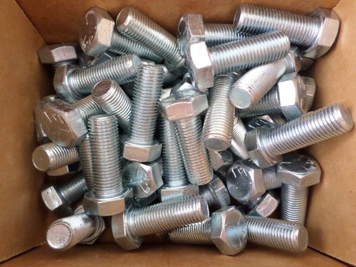 Lote de 50 tornillos de tapa hexagonal de zinc grado 5 de 3/8-24 x 1" - Imagen 3 de 3