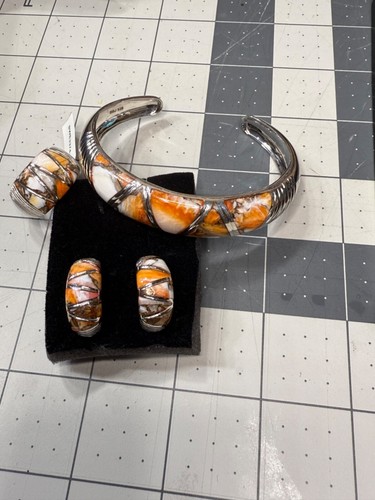 BBJ Schmuckset Inlay zusammenhängendes Design, hochwertige Handarbeit selten - Bild 2 von 15