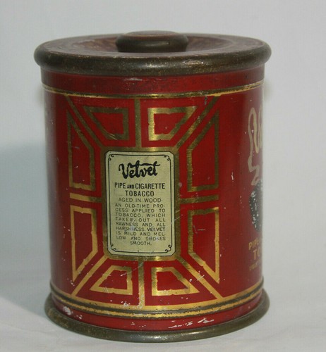 Rara Antigua Pipa de Terciopelo y Cigarrillo Tabaco Redonda Tapa Liggett & Myer - Imagen 4 de 10