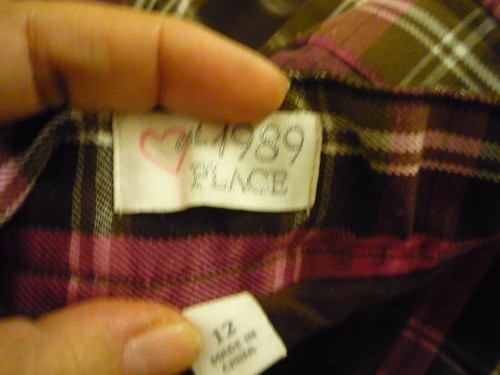 Xhilaration pink short sleeve t shirt/pink/brown plaid pleated skorts size 10-12 - Picture 8 of 8