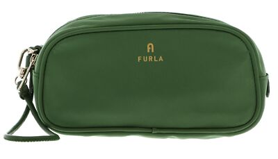 FURLA Camelia Cosmetic Case M Kosmetiktasche Ivy tannengrün Neu