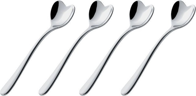 A Di Alessi Heart Shaped Coffee Spoons 18 10 Stainless Steel Alessi Miriam Mirri Design Set Of 4 Love Coffee Spoons Silver