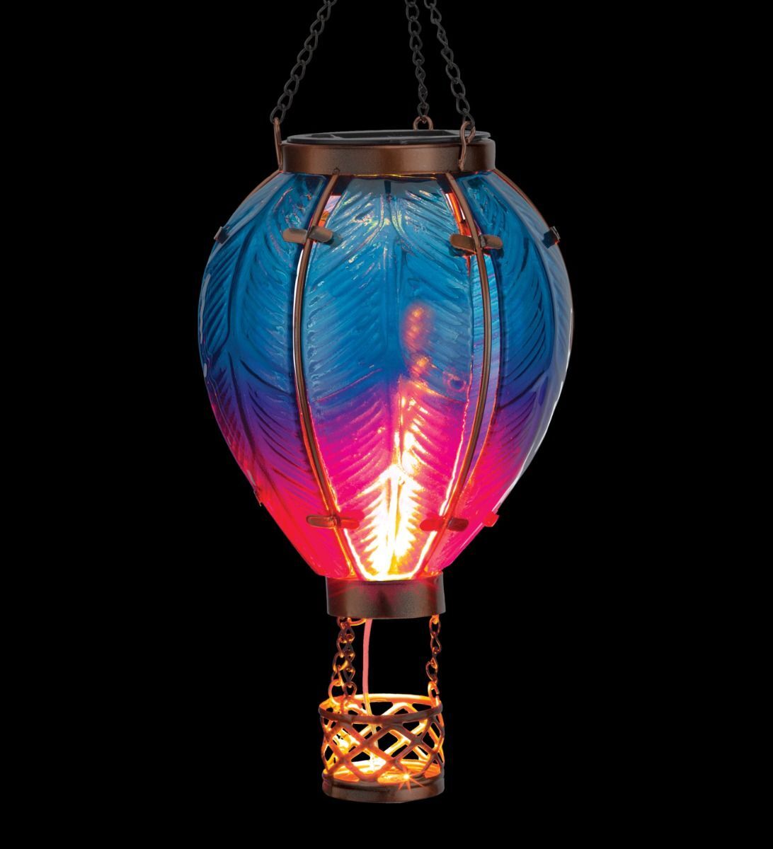 Hot air balloon outdoor solar led lantern deals