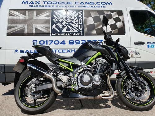 TUBO DE ESCAPE KAWASAKI ZR900 MODELO DE RENDIMIENTO DE-CAT Y ESCUDO TÉRMICO NEGRO, NO RS - Imagen 2 de 11