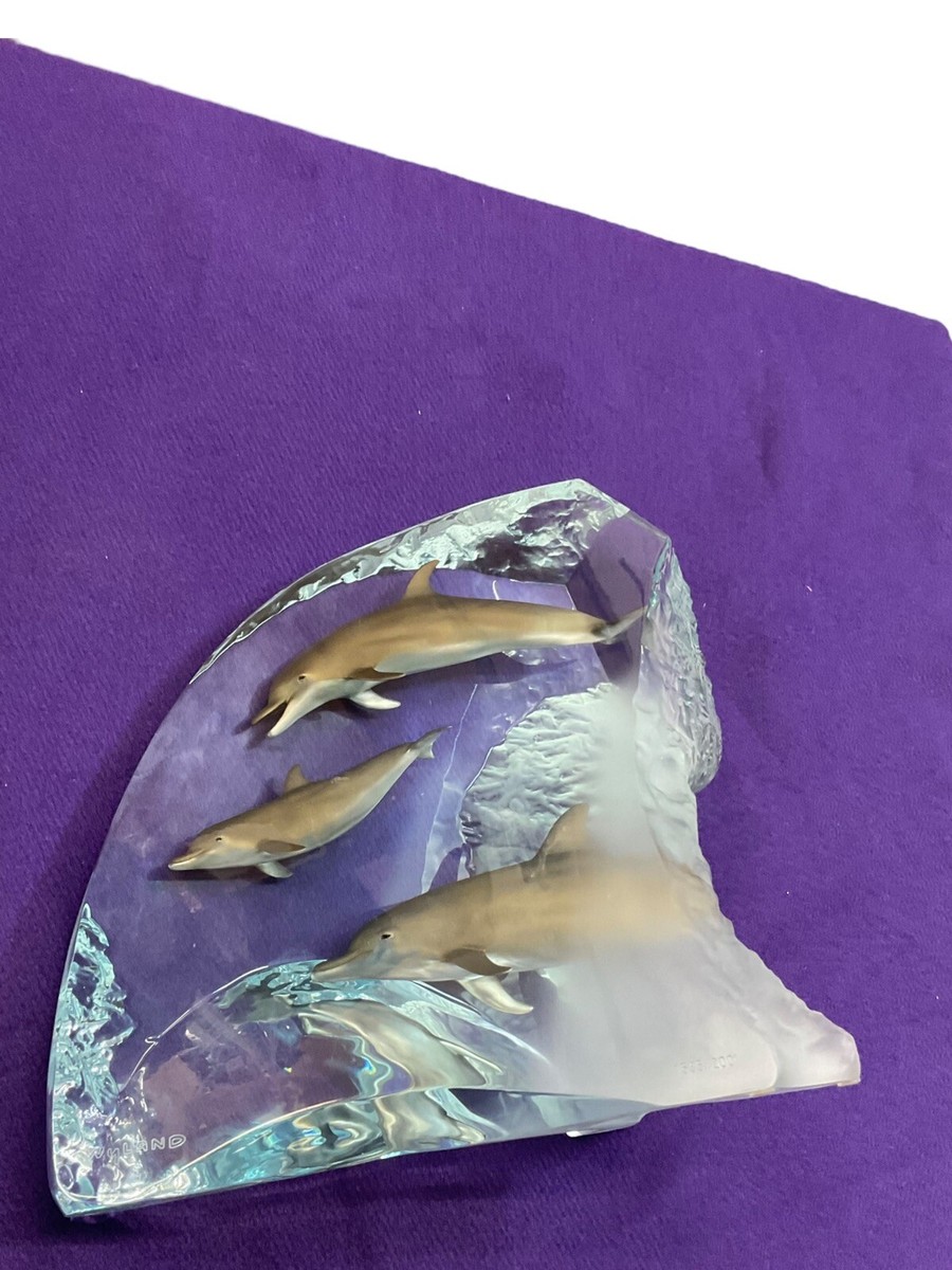 Robert Wyland Dolphin Wonder Sculpture (W/ Certificate Of 