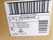 F-Type Coax Adapter Nickel 41084FGF Leviton QuickPort -- Gray -- QUANTITY OF 50